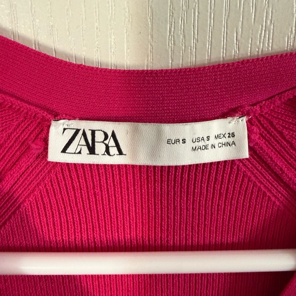 Zara Women’s Pink Button Front Cardigan Sz S. MH-177 - Picture 2 of 3